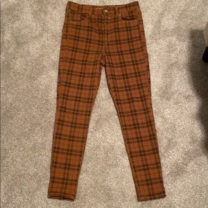 American Eagle Plaid Jeggings